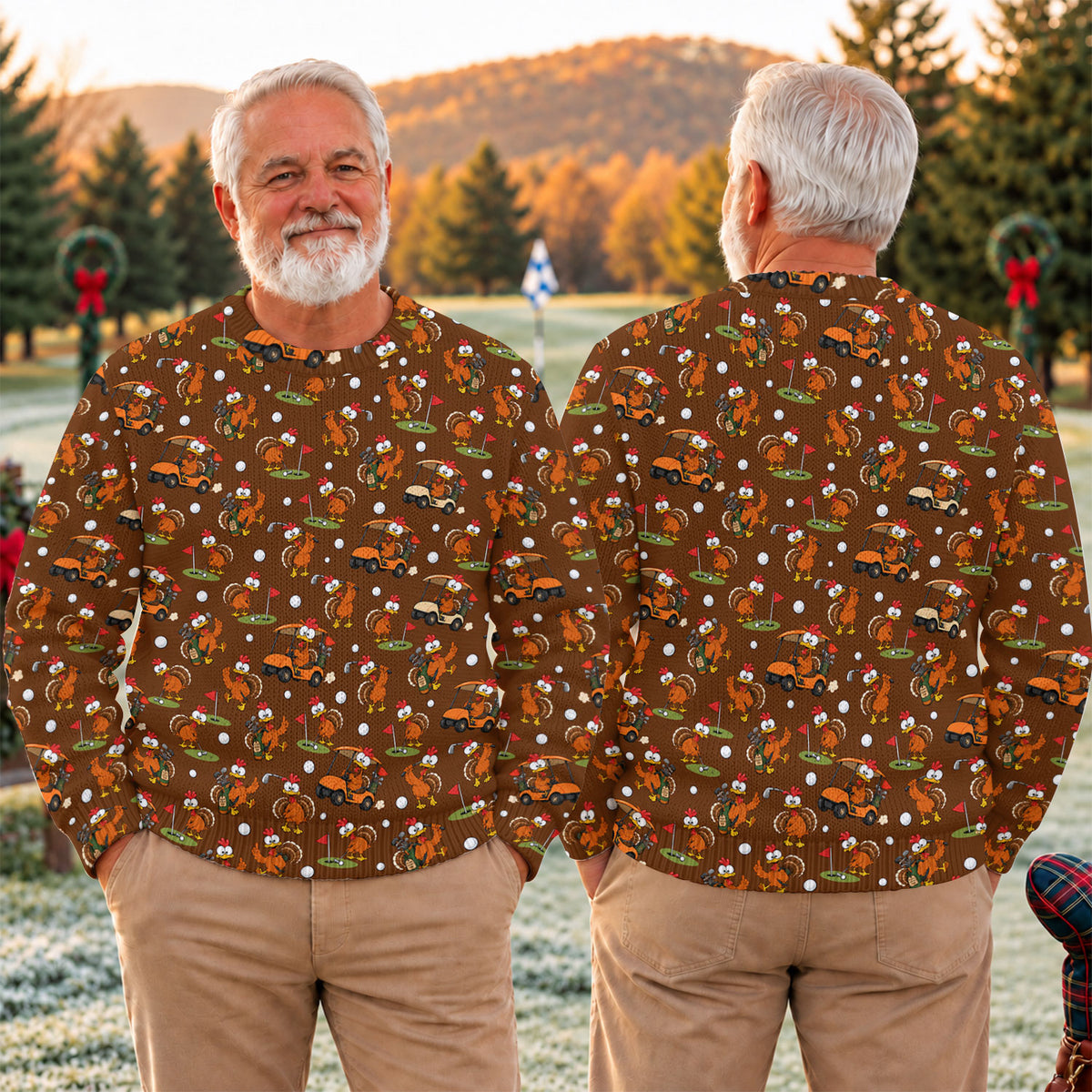 Ugly Christmas Sweater Thanksgiving Turkey Carts, Ugly Sweater Party, Funny Xmas Gift