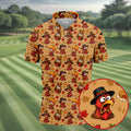 Pumpkingiving Thanksgiving Golf Shirt, Mens Golf Shirts, Mens Holiday Golf Shirts