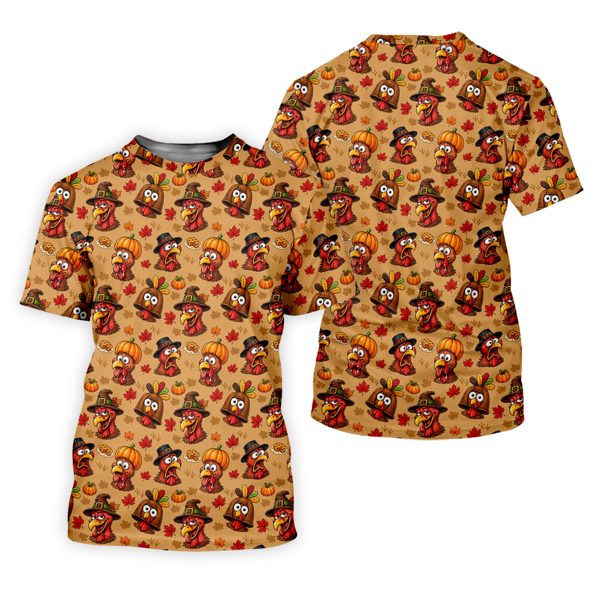 Pumpkingiving Thanksgiving Golf Shirt, Mens Golf Shirts, Mens Holiday Golf Shirts