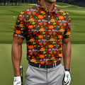 Thanksgiving Oh Snap Pumpkin Golf Shirt, Mens Golf Polo, Mens Holiday Golf Shirts