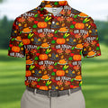 Thanksgiving Oh Snap Pumpkin Golf Shirt, Mens Golf Polo, Mens Holiday Golf Shirts