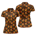 Thanksgiving Turkey Medallion Golf Shirt, Womens Golf Tops, Golf Shirts For Women