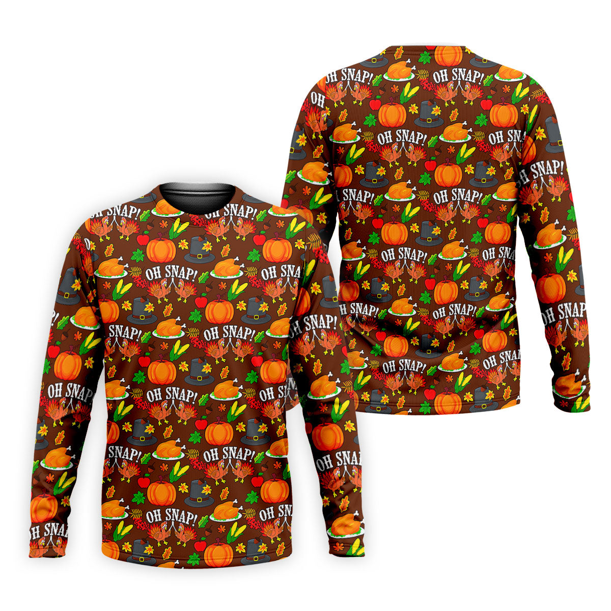 Thanksgiving Oh Snap Pumpkin Golf Shirt, Mens Golf Polo, Mens Holiday Golf Shirts