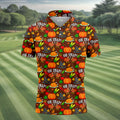 Thanksgiving Oh Snap Pumpkin Golf Shirt, Mens Golf Polo, Mens Holiday Golf Shirts