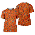 Thanksgiving Cartoon Turkey Golf Shirt, Ladies Golf Shirts, Womens Golf Clothing
