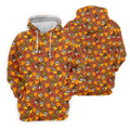 Thanksgiving Turkey Leaves Golf Shirt, Ladies Golf Shirts, Golf Shirts For Women