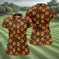 Thanksgiving Turkey Medallion Golf Shirt, Womens Golf Tops, Golf Shirts For Women