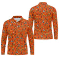 Thanksgiving Cartoon Turkey Golf Shirt, Golf Shirts For Men, Mens Holiday Golf Shirts