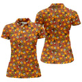Thanksgiving Turkey Leaves Golf Shirt, Ladies Golf Shirts, Golf Shirts For Women