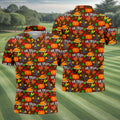 Thanksgiving Oh Snap Pumpkin Golf Shirt, Mens Golf Polo, Mens Holiday Golf Shirts