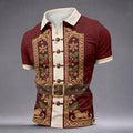 Vintage Tapestry Christmas Golf Shirt, Golf Shirts For Men, Funny Mens Golf Shirts