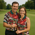 Cat Beer Snow Christmas Golf Shirt, Golf Shirts For Men, Mens Holiday Golf Shirts