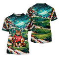 Aurora Cat Beer Christmas Golf Shirt, Womens Golf Apparel, Golf Shirts For Women