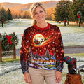 Ugly Christmas Sweater Santa Sleigh Comet, Ugly Sweater Party, Funny Holiday Sweater