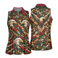 Funny Eagle Pattern Christmas Golf Shirt, Womens Golf Tops, Womens Golf Clothing