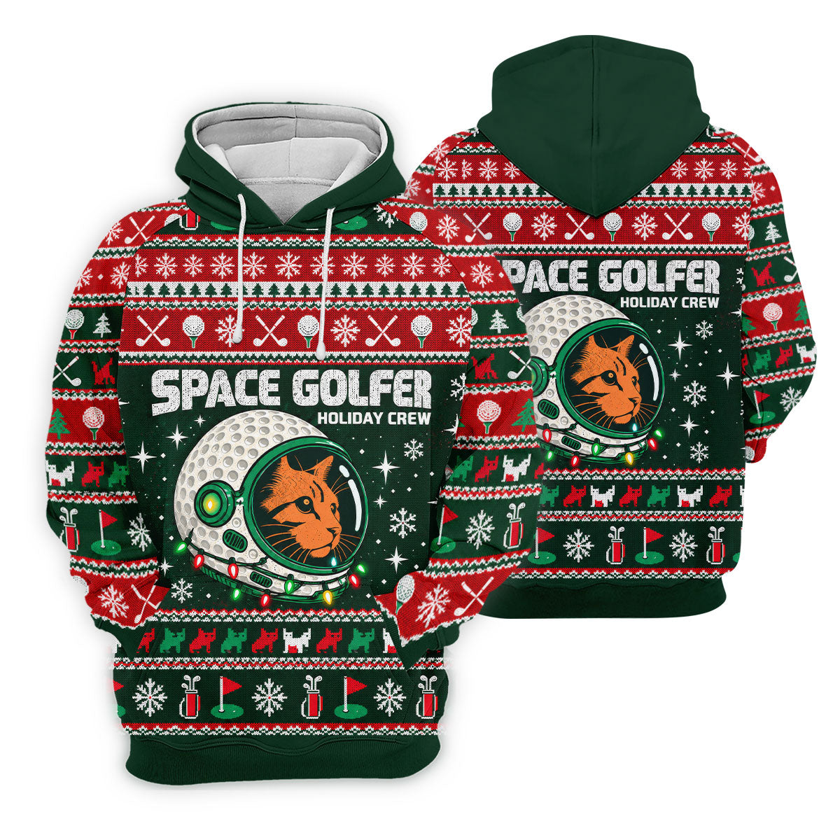 Funny Space Golfer Christmas Golf Shirt, Ladies Golf Shirts, Womens Golf Clothing