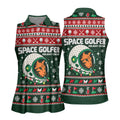 Funny Space Golfer Christmas Golf Shirt, Ladies Golf Shirts, Womens Golf Clothing