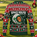 Ugly Christmas Sweater Space Golfer, Christmas Golf Gift, Funny Christmas Outfit