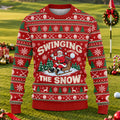 Ugly Christmas Sweater Swinging In The Snow, Ugly Sweater Party, Golf Lover Gifts