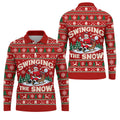 Swinging In The Snow Christmas Golf Shirt, Mens Golf Polo, Funny Mens Golf Shirts