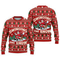 Swinging In The Snow Christmas Golf Shirt, Mens Golf Polo, Funny Mens Golf Shirts