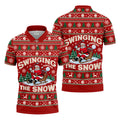 Swinging In The Snow Christmas Golf Shirt, Mens Golf Polo, Funny Mens Golf Shirts