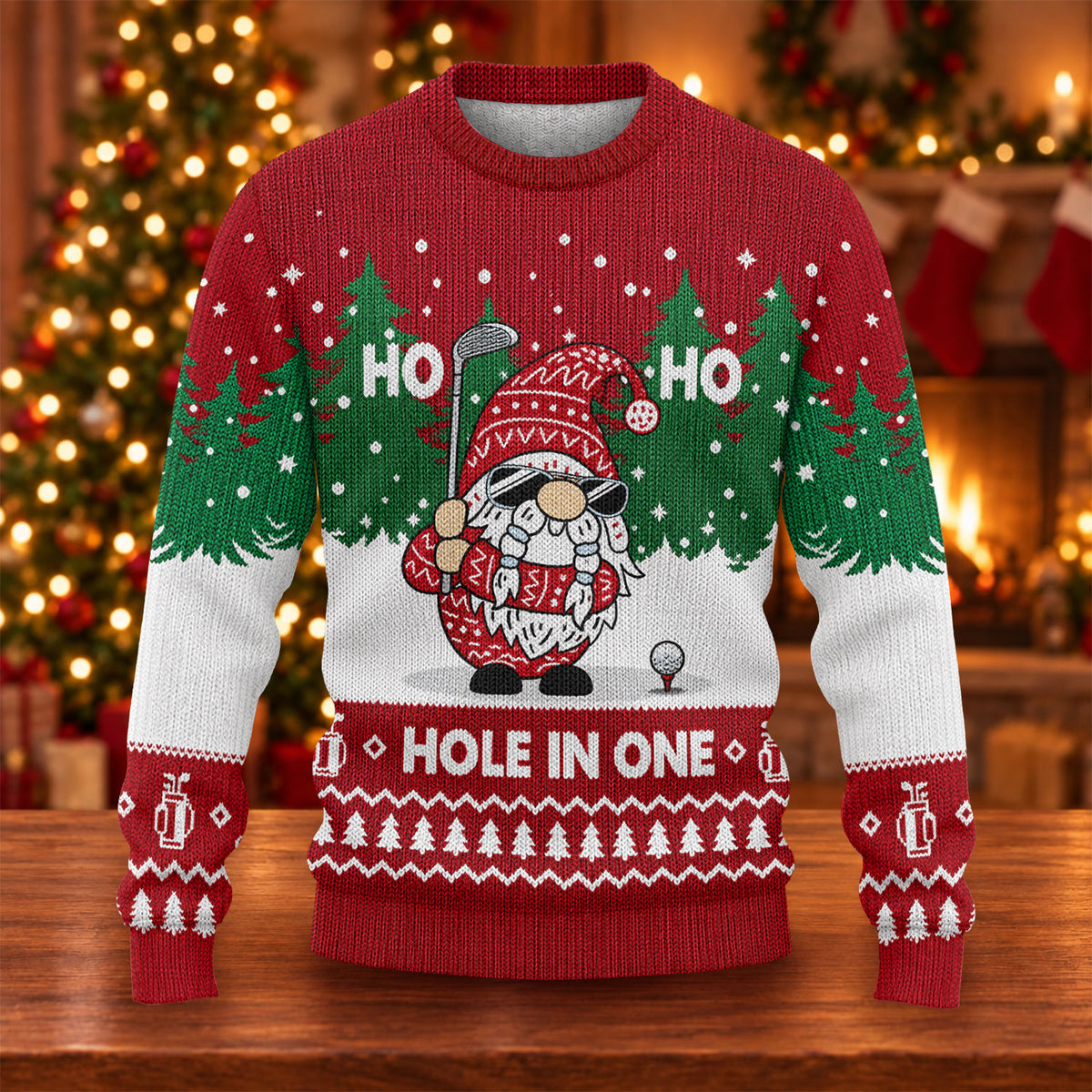 Ugly Christmas Sweater Ho Ho Ho Hole In One, Ugly Sweater Party, Funny Xmas Gift