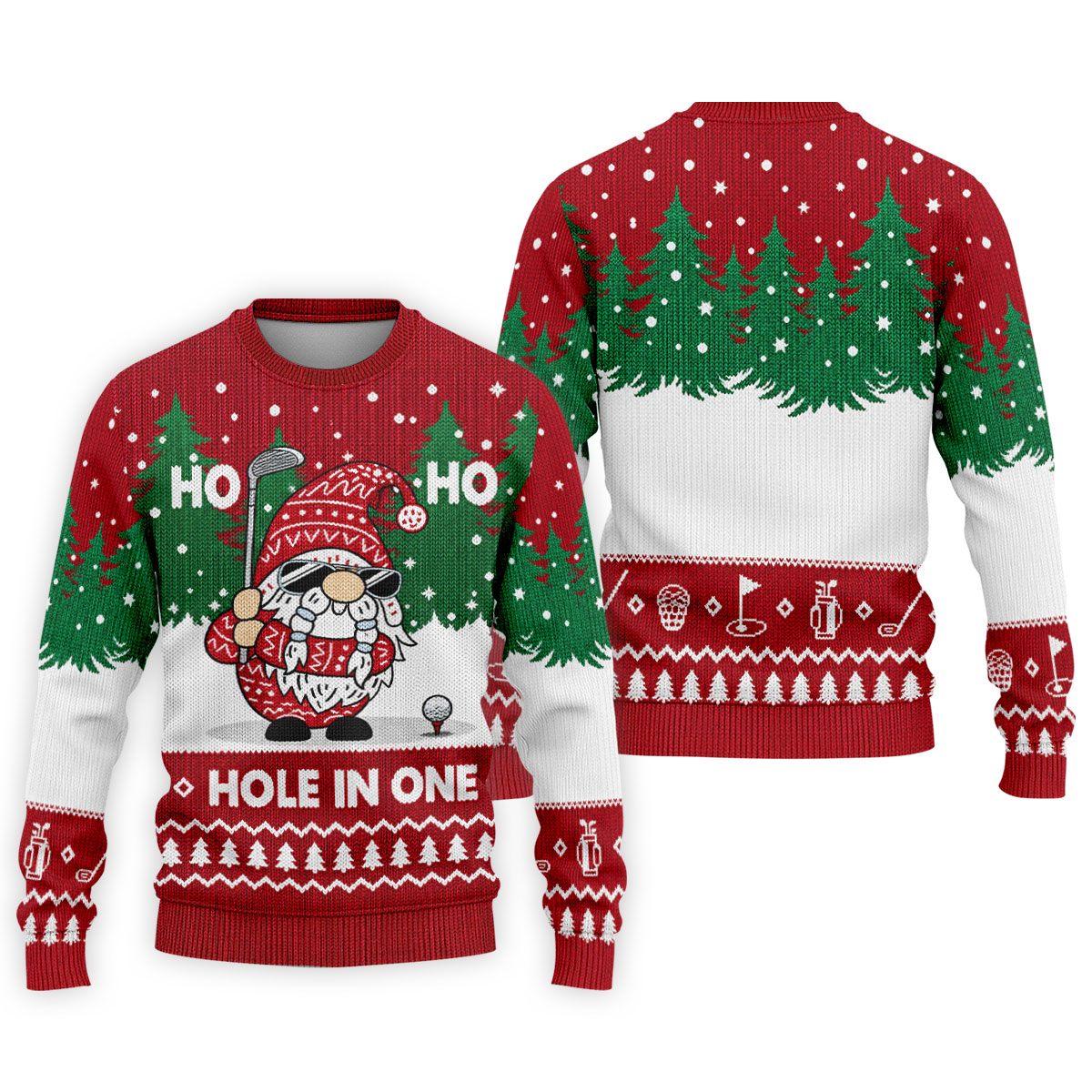 Ho Ho Ho Hole In One Christmas Golf Shirt, Golf Shirts For Men, Mens Golf Shirts