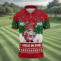 Ho Ho Ho Hole In One Christmas Golf Shirt, Golf Shirts For Men, Mens Golf Shirts