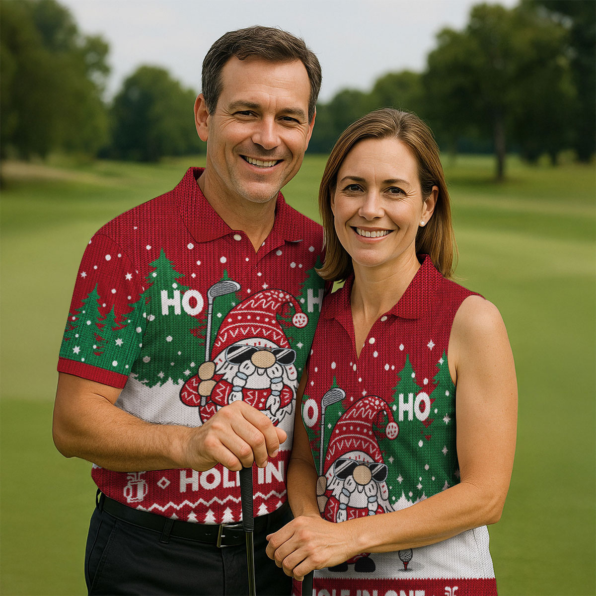Ho Ho Ho Hole In One Christmas Golf Shirt, Golf Shirts For Men, Mens Golf Shirts