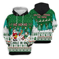 Santa Hole In One Christmas Golf Shirt, Ladies Golf Shirts, Golf Gifts For Women