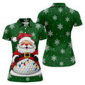 Santa Golf Ball Snowman Christmas Golf Shirt, Womens Golf Tops, Ladies Golf Shirts