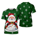 Santa Golf Ball Snowman Christmas Golf Shirt, Womens Golf Tops, Ladies Golf Shirts