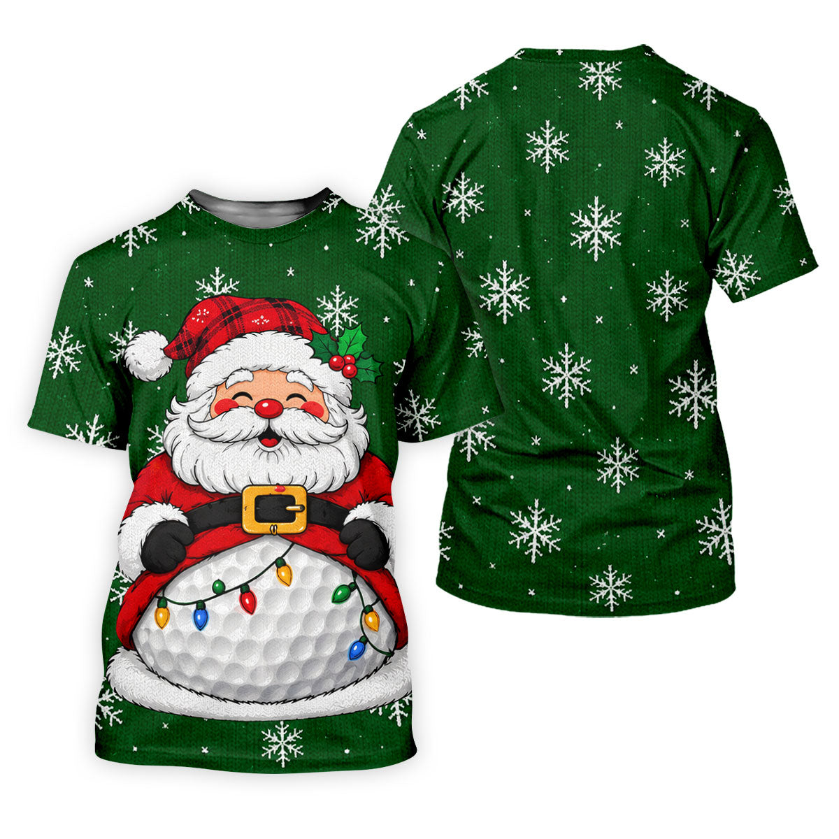 Santa Golf Ball Snowman Christmas Golf Shirt, Mens Golf Polo, Golf Shirts For Men