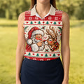 Santa Reindeer Christmas Golf Shirt, Golf Shirts For Women, Womens Golf Clothing