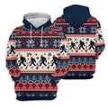 Bigfoot Santa Christmas Golf Shirt, Mens Golf Clothing, Mens Holiday Golf Shirts