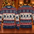 Ugly Christmas Sweater Bigfoot Santa, Christmas Golf Gift, Funny Holiday Sweater