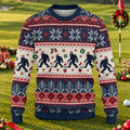 Ugly Christmas Sweater Bigfoot Santa, Christmas Golf Gift, Funny Holiday Sweater