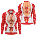 Ribbon Bells Busty Santa Christmas Golf Shirt, Mens Golf Polo, Funny Mens Golf Shirts
