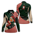 Santa Hat Goose Golfer Christmas Golf Shirt, Golf Gifts For Women, Womens Golf Shirts
