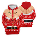 Busty Mrs Claus Red Bow Christmas Golf Shirt, Ladies Golf Tops, Golf Shirts For Women
