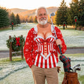 Candy Stripe Corset Ugly Christmas Sweater, Christmas Gifts, Funny Holiday Sweater