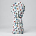 Christmas Characters Golf Pose Pattern Golf Head Cover, Golf Club Covers, Golfer Gift