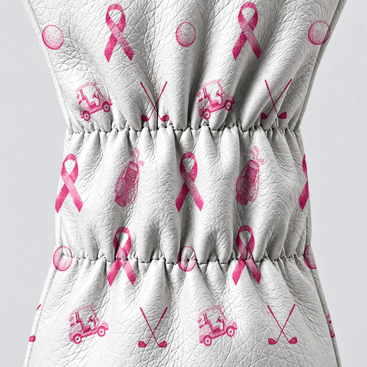 Pink Ribbon Breast Cancer Awareness Golf Head Cover, Ladies Golf Gift, Gift For Her