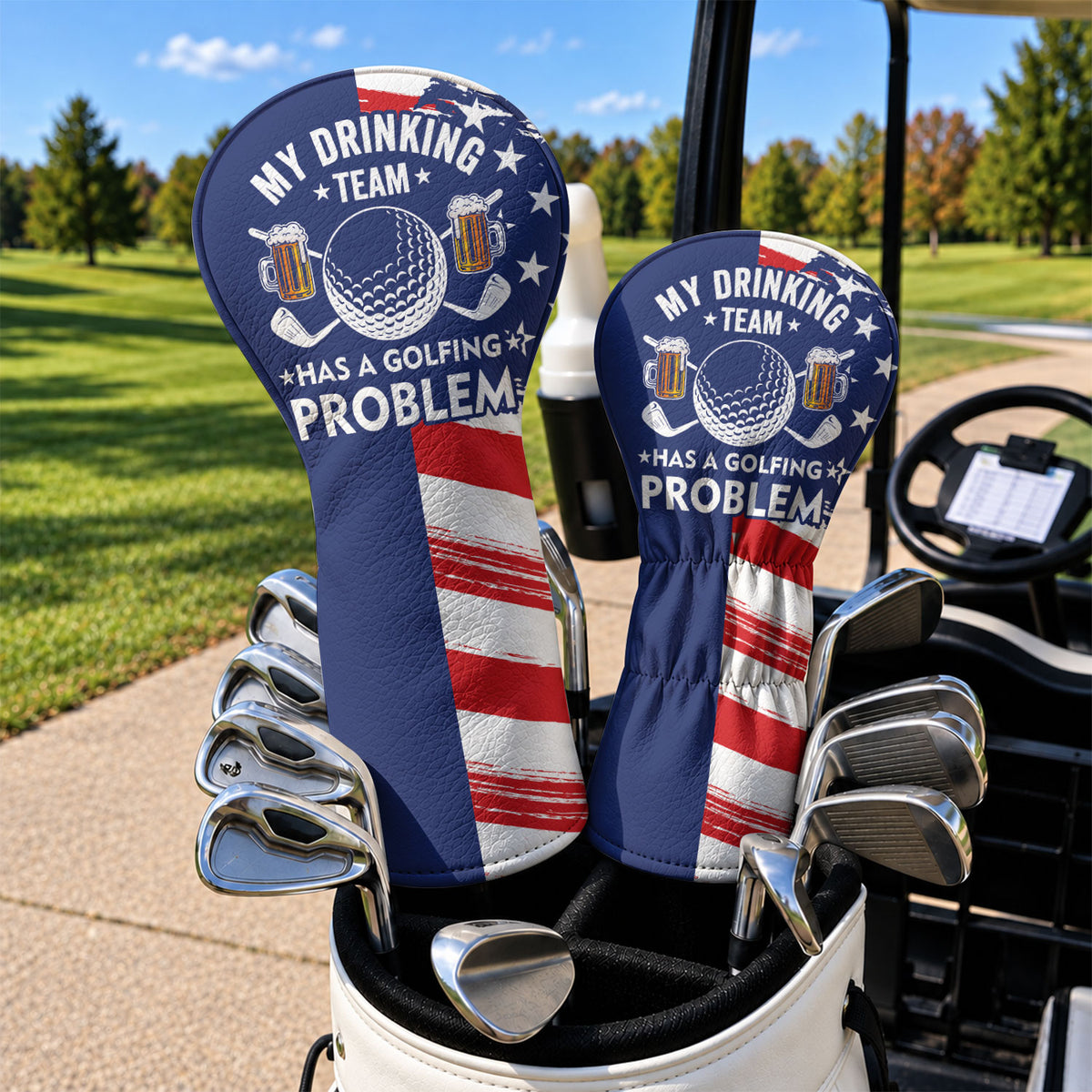 My Drinking Team Has A Golfing Problem Golf Head Cover, Golf Lover Gift, Golfer Gift