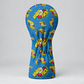 Whack Fck Comic Golf Ball Pattern Golf Head Cover, Novelty Golf Headcover, Golf Gift