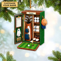 Custom Name Golf Locker Acrylic Ornament, Christmas Keepsake, Holiday Tree Decor