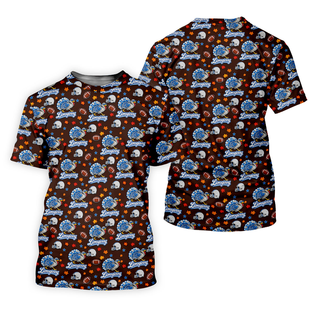 Lionsgiving Thanksgiving Golf Shirt, Golf Shirts For Women, Womens Golf Clothing
