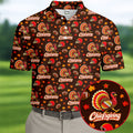 Chiefsgiving Thanksgiving Golf Shirt, Golf Shirts For Men, Funny Mens Golf Shirts
