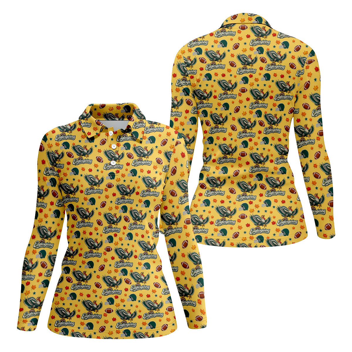 Eaglesgiving Thanksgiving Golf Shirt, Golf Shirts For Women, Womens Golf Apparel